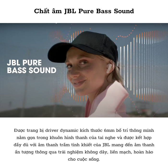 Tai Nghe Bluetooth True Wireless JBL Tune 230NC TWS - Bluetooth 5.2 - Pin 10 Giờ - Cảm Ứng Chạm - IPX4 - BH 1 Năm
