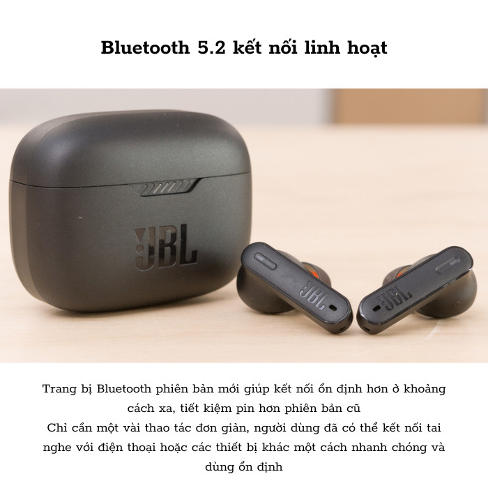Tai Nghe Bluetooth True Wireless JBL Tune 230NC TWS - Bluetooth 5.2 - Pin 10 Giờ - Cảm Ứng Chạm - IPX4 - BH 1 Năm
