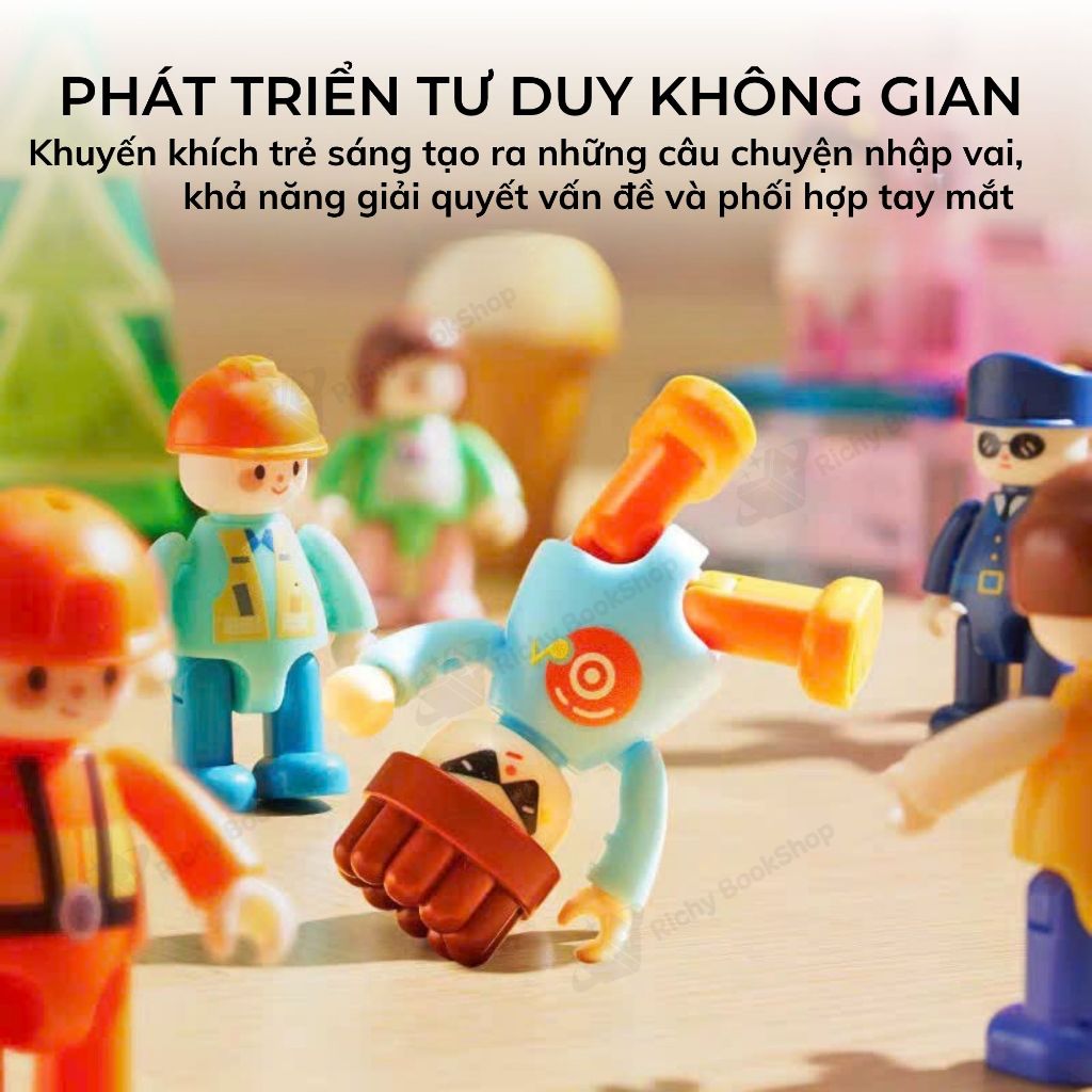 Bộ mô hình nhân vật nam châm nghề nghiệp cho bé Mideer Magnetic Figures Dream Careers