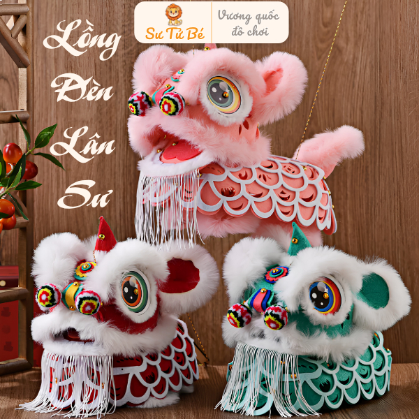Đèn Lồng Trung Thu Lân Sư Rồng Phát Sáng LED Tự Lắp Ráp DIY Trang Trí ,Đồ Chơi Thủ Công Cho Bé
