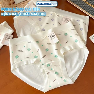 Quần Lót Nữ Cotton Viền Su Ôm Dáng Dễ Chịu, Quần Chip Nữ Cạp Vừa Hoạ Tiết Dễ Thương ZANABRA L6408