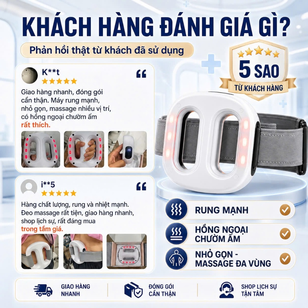 Máy Giảm Mỡ Bụng Dưới Sau Sinh Tại Nhà, Đai Massage Rung Nóng Đốt Mỡ Bụng Thon Gọn Cơ Thể Giảm Béo