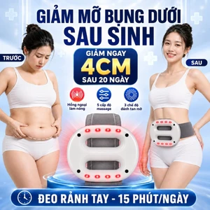 Máy Giảm Mỡ Bụng Dưới Sau Sinh Tại Nhà, Đai Massage Rung Nóng Đốt Mỡ Bụng Thon Gọn Cơ Thể Giảm Béo