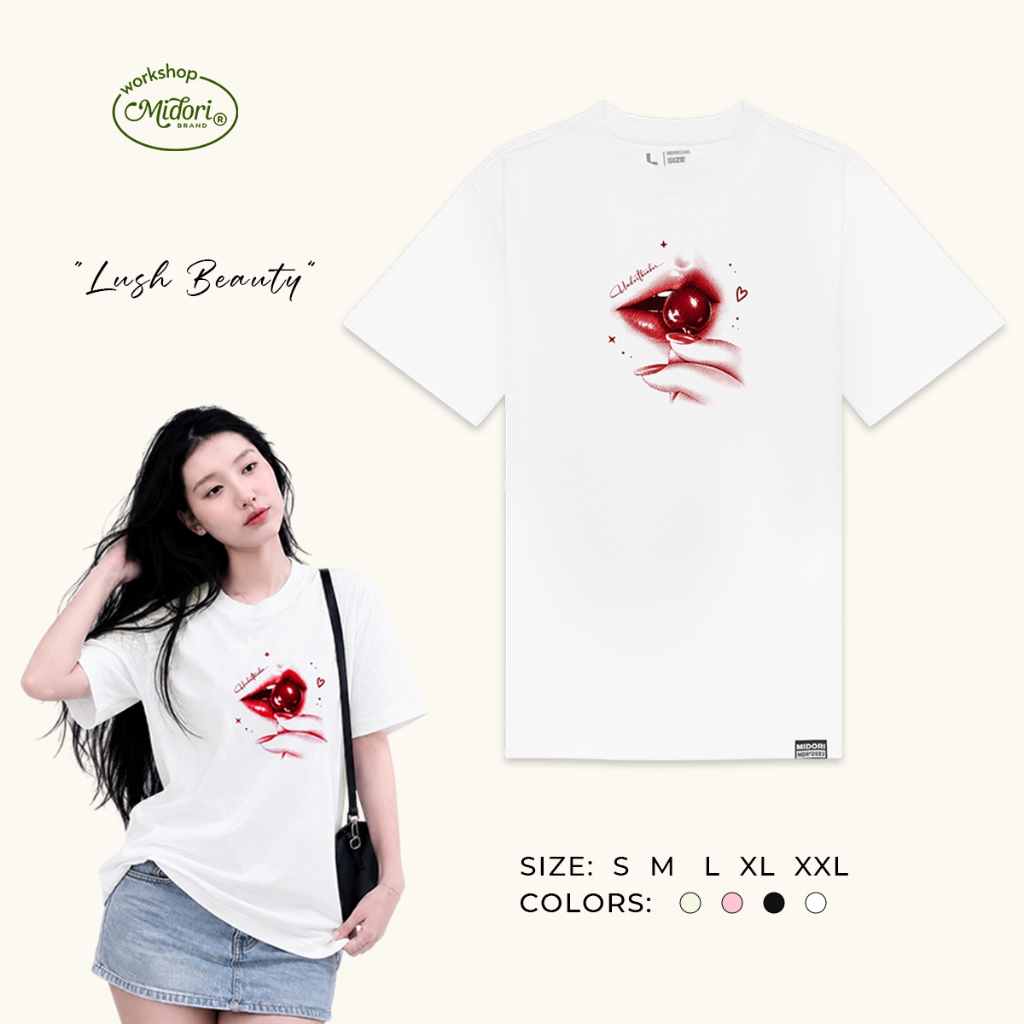 Áo Thun Form Rộng LUSH BEAUTY Cao Cấp Phông Nam Nữ Unisex Cotton Local Brand | MI MIDORI