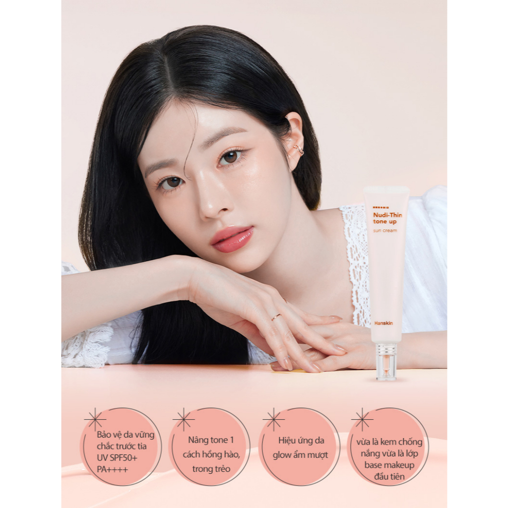 Kem Chống Nắng Hanskin Nudi - Thin Tone Up Sun Cream 40ml