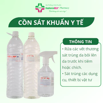 Cồn Sát Khuẩn Đóng Chai Dapharco 70 độ và 90 độ - dung tích 500ml & 1500ml
