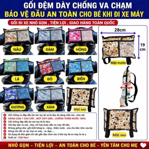 Gối Đệm Dày Chống Va Chạm Bảo Vệ Đầu An Toàn Cho Bé Khi Đi Xe Máy