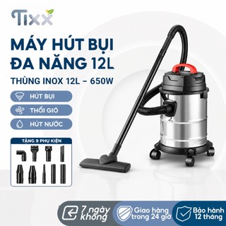 TIXX Máy hút bụi thùng 12L khô ướt gọn nhẹ dễ cất một máy dùng cho căn hộ nhỏ
