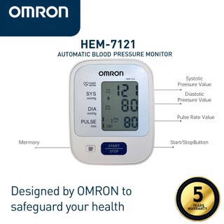 Máy Đo Huyết Áp  HEM-7121|Chức Năng Mới Phát Hiện Nhịp Tim Bất Thường, Kết Quả Chính Xác-Bảo Hành 5 Năm