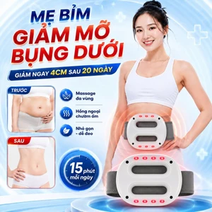 Đai Quấn Nóng Tan Mỡ Bụng Vibro, Máy Massage Rung Lắc Giảm Béo Đốt Mỡ Bụng Tại Nhà Cho Mẹ Sau Sinh