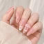 Móng tay giả sẵn keo, nailbox mắt mèo sơn hồng đính nơ sang chảnh đi tiệc TẶNG KÉO DÁN TẠI NHÀ