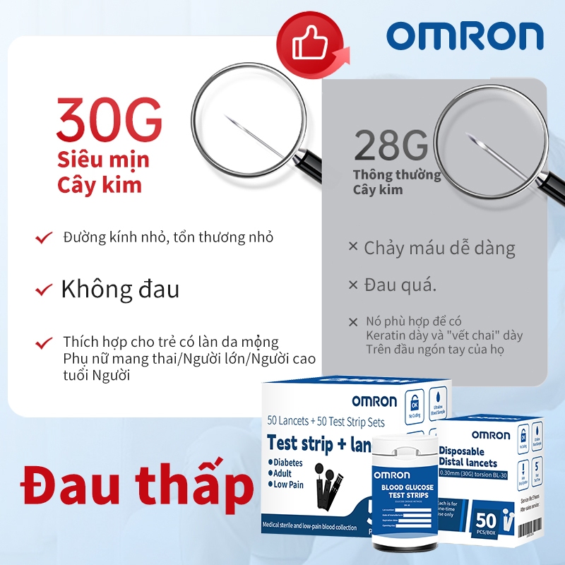 Que Thử Đường Huyết Hộp 50 Que Safe Accu Tặng Kèm 50 Kim