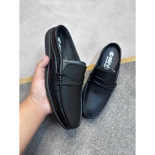 Giày sục nam giày lười nam giày nam không gót trung niên 2 màu đen nâu  đế khâu chắc chắn