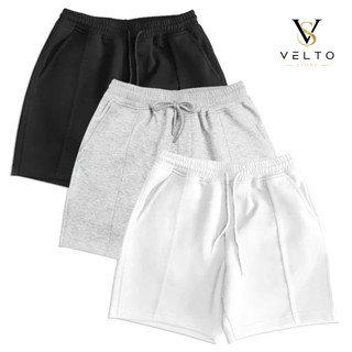 Quần Short Nam VELTO Form Trên Gối Vải Nỉ 2Da Mềm Mại Thoải Mái Thoáng Mát Phong Cách Hàn Quốc HS115