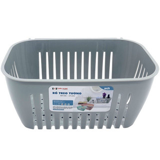 Rổ Nhựa HÌnh Chữ Nhật Dán Tường Đựng Gia Vị (H6), Đồ DÙng Nhà Bếp, Phòng Tắm Bằng Nhựa Châu Hưng Chắc Chắn Tiện Lợi