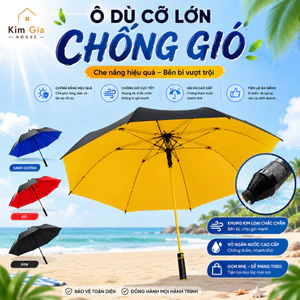 Ô Che Mưa Cán Dài Có Vỏ Rút Ngăn Nước Tràn Ra, Khung Bền Bỉ, Ô Dù Chống Lật Che Nắng Chống Tia UV