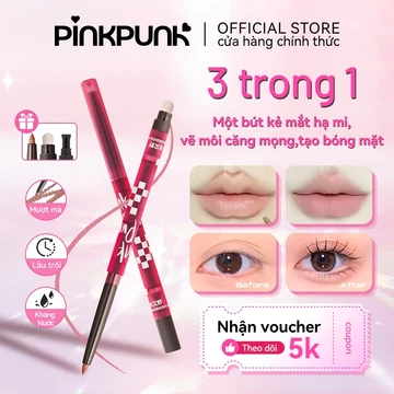 Chì Kẻ Viền Môi LipLiner PinkPunk Chì Kẻ Đa Năng Bút kẻ Bọng Mắt Sáp Kết Cấu Căng Mọng 0.25g Kèm Đầu Tán Son