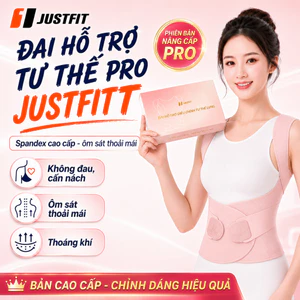 Đai hỗ trợ điều chỉnh tư thế thẳng lưng JUSTFIT Pro chất liệu Spandex cao cấp