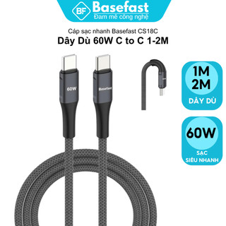 Cáp Sạc Nhanh Basefast 60W Tự Ngắt Thông Minh - Sạc Nhanh Chống Đứt Chống Chai Pin Cho Điện Thoại