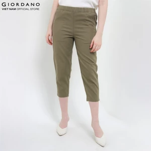 GIORDANO Quần Lửng Nữ Linen Capri 5425204