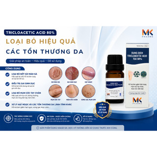 Dung dịch Tricloacetic Acid (TCA) 80% - Hỗ trợ giảm tình trạng sùi mào gà, mụn cóc, hạt ngọc...