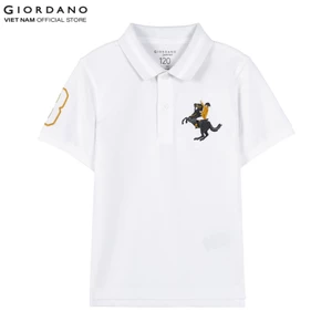 GIORDANO Áo Thun Có Cổ Trẻ Em Thêu Logo Napoleon 3015210
