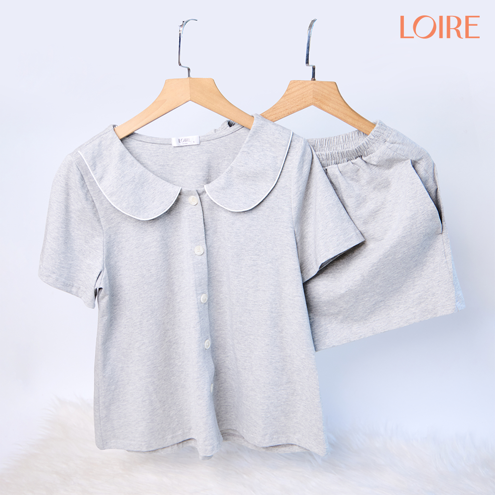 Set Bộ Mặc Nhà Loirechic FDMN260379 Thiết Kế Cổ Sen Chất Cotton Thấm Hút Tốt