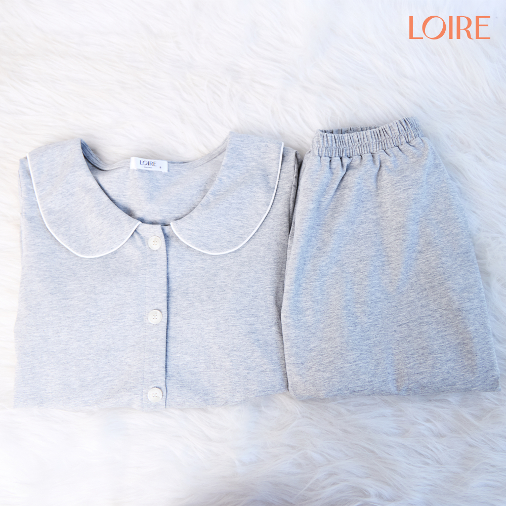 Set Bộ Mặc Nhà Loirechic FDMN260379 Thiết Kế Cổ Sen Chất Cotton Thấm Hút Tốt