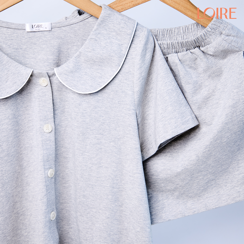 Set Bộ Mặc Nhà Loirechic FDMN260379 Thiết Kế Cổ Sen Chất Cotton Thấm Hút Tốt
