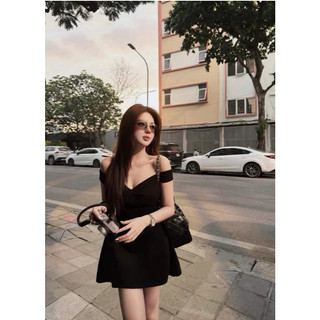 Váy MPB Trễ Vai Cổ Đổ Tôn Dáng Sang Chảnh, Đầm Body Xòe Ngắn Kèm Quần Lót Rời Đi Chơi Dự Tiệc (Sẵn)