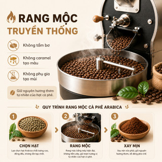 Bột Cà Phê Arabica Rang Mộc Hải An Nguyên Chất 500g – Bột Cà Phê Arabica Mộc, Thơm Tự Nhiên, Gu Đậm Vị