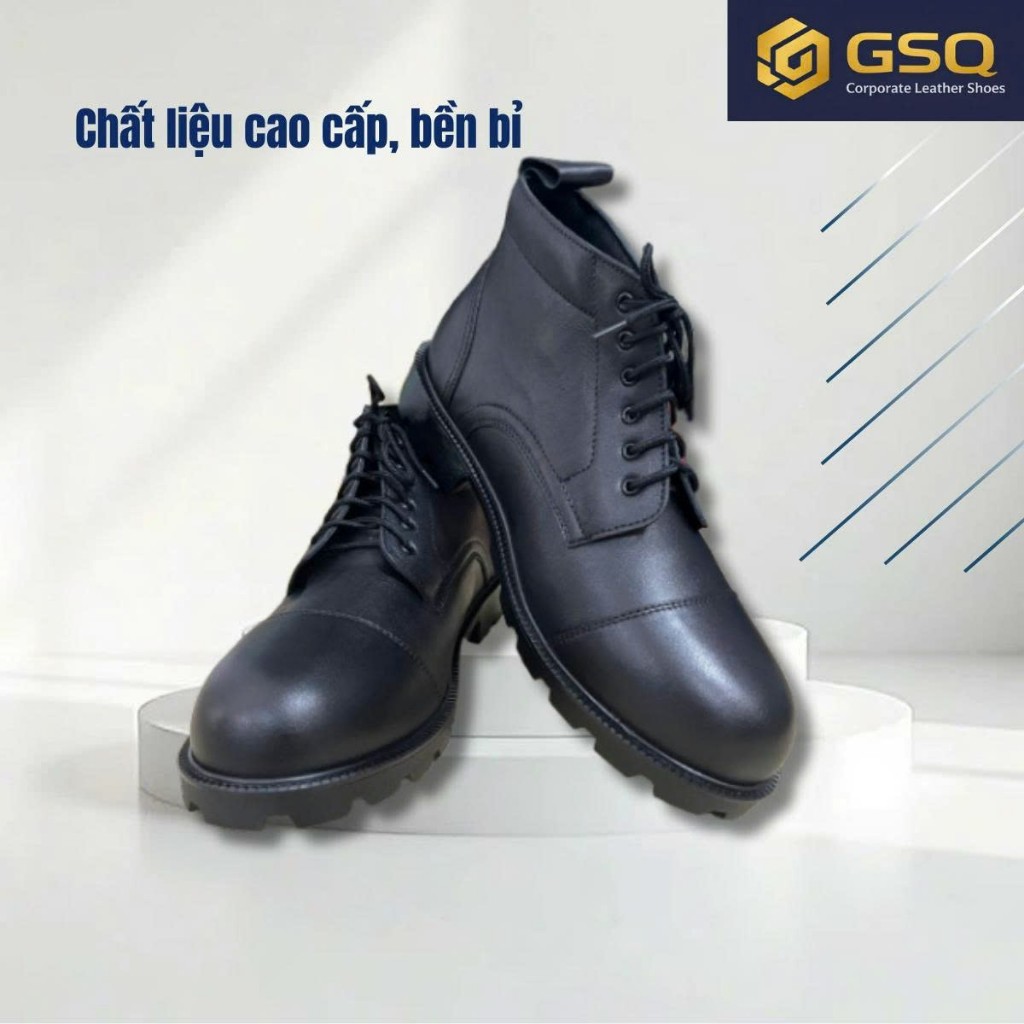 [ GIÁ HỖ TRỢ SP MỚI ]  Giày Boot Nam Thấp Cổ Da Thật Màu Đen – Đế Cao Su Khâu Đế Chắc Chắn