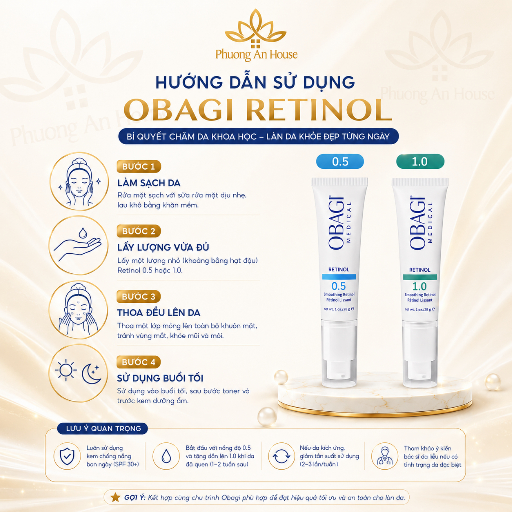 Kem Dưỡng Chống Lão Hoá Obagi Clinical Retinol 0.5 và 1.0 - Phương An House