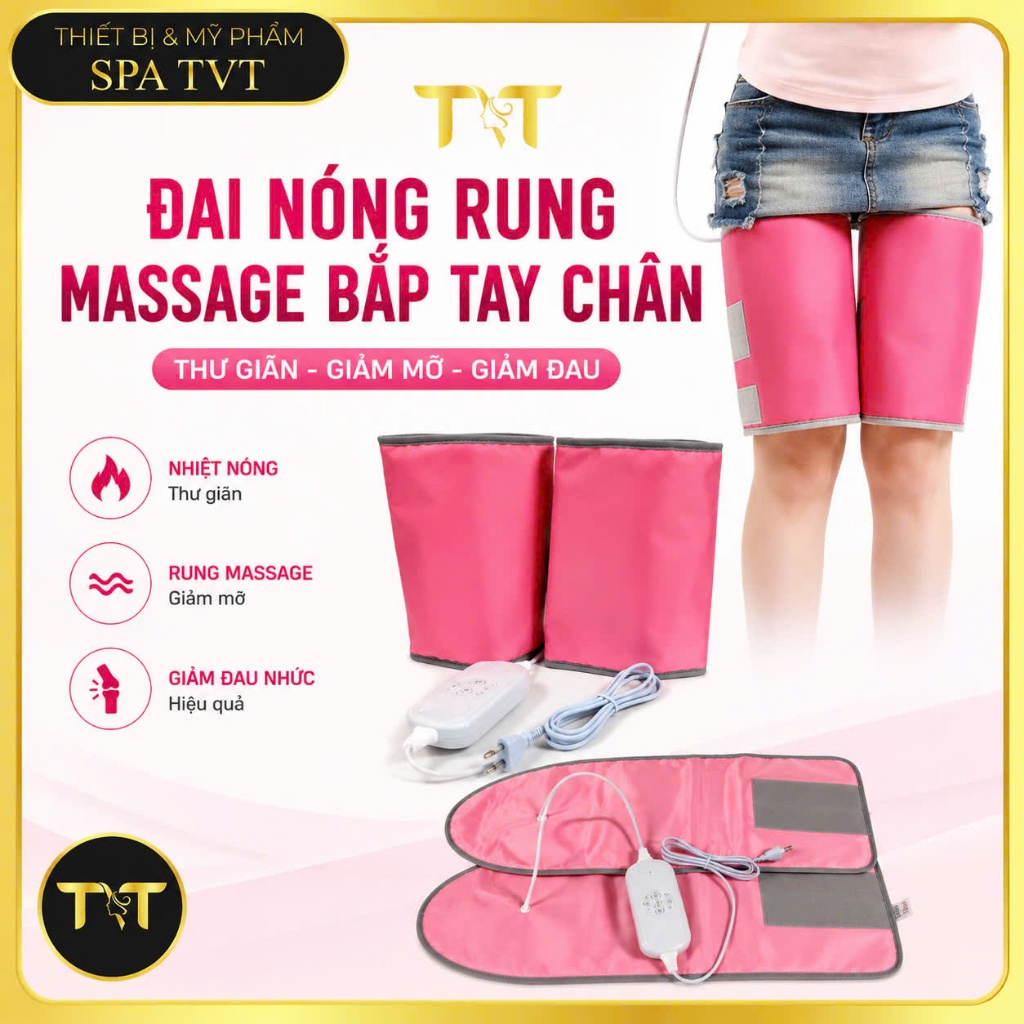 ĐAI GIẢM BÉO ĐÙI, BẮP TAY NÓNG RUNG , ĐAI QUẤN NHIỆT MASSAGE THƯ GIÃN, ĐAI NÓNG GIỮ NHIỆT 40-65°C l