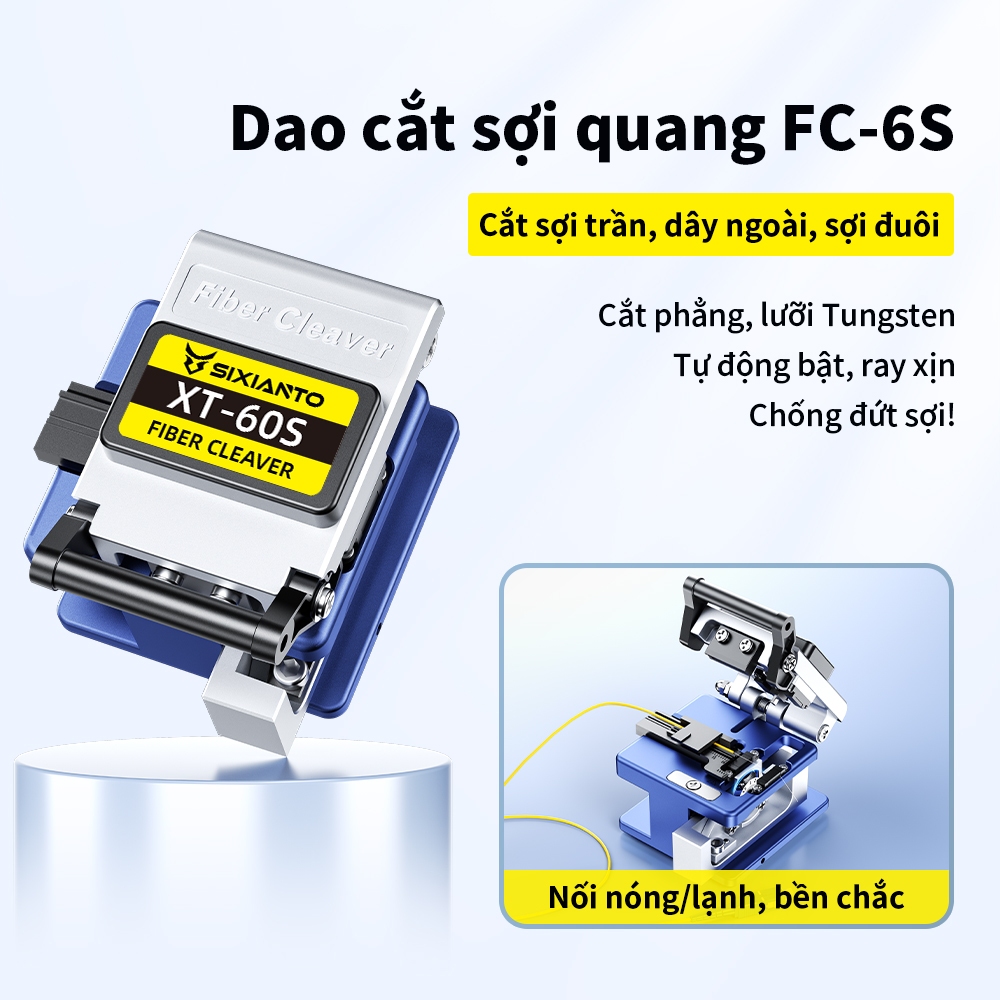 Kìm tuốt 3 khoang + Dao cắt sợi quang FC‑6S – sắc bén, chính xác, bền lâu cho FTTH
