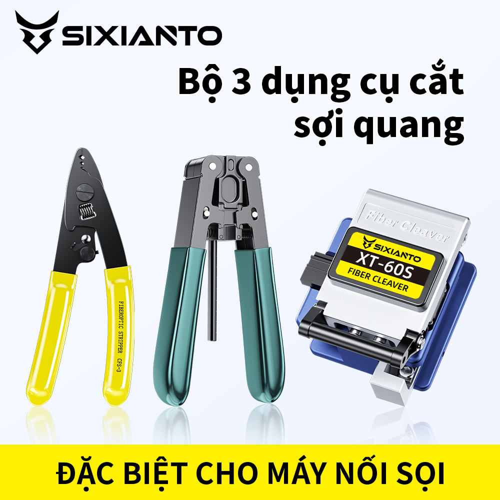 Kìm tuốt 3 khoang + Dao cắt sợi quang FC‑6S – sắc bén, chính xác, bền lâu cho FTTH