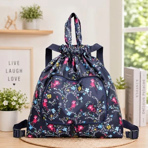 Ba Lô Dây Rút Gấp Gọn TN475-07 Họa Tiết Khỉ Hoạt Hình Chống Nước Vải Oxford Hàn Quốc Siêu Nhẹ Đa Năng