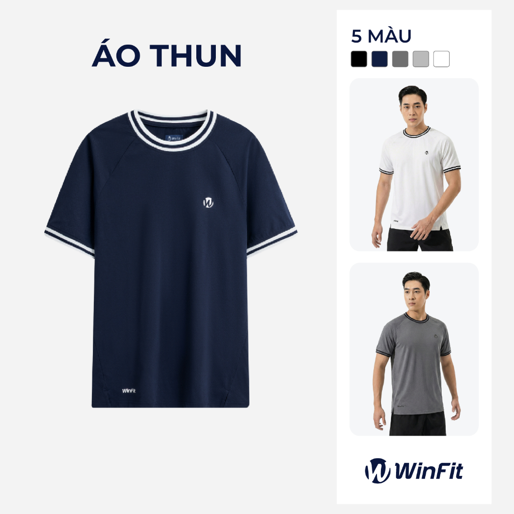 Áo Thun Nam WINFIT Cổ Tròn FlexForm Chất Liệu Microfiber Mềm Mịn, Không Thô Ráp, QuickDry Nhanh Khô  WAT001
