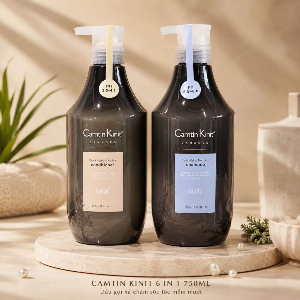 Dầu Gội Xả CAMTIN KINIT 6 In 1 750ml | Chăm Sóc Tóc Mềm Mượt, Hương Thơm Dễ Chịu Chuẩn Salon