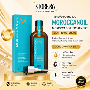 Tinh Dầu Moroccanoil 25ml - 100ml - 200ml | Dưỡng Ẩm Tóc Khô Xơ, Mềm Mượt Bóng Khỏe Chuẩn Salon