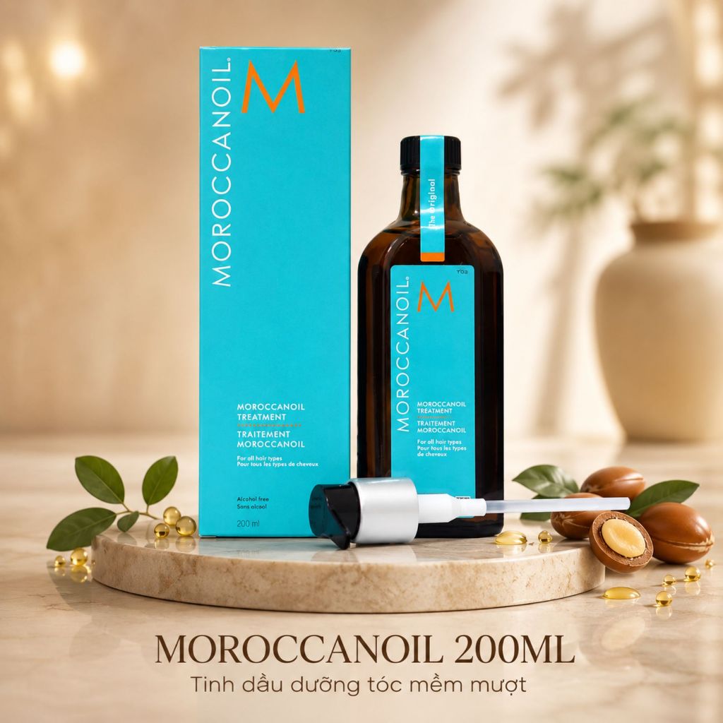 Tinh Dầu Moroccanoil 25ml - 100ml - 200ml | Dưỡng Ẩm Tóc Khô Xơ, Mềm Mượt Bóng Khỏe Chuẩn Salon