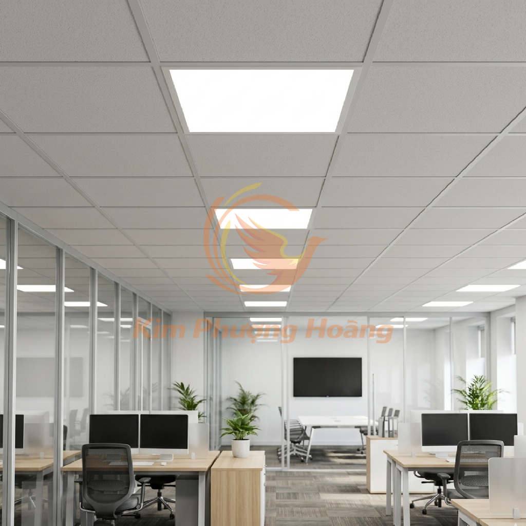 Đèn Led Panel 600x600 Độ bền 50000h Tiết Kiệm Điện Đèn Thả Trần Ánh Sáng Trắng Bảo Hành 2 Năm