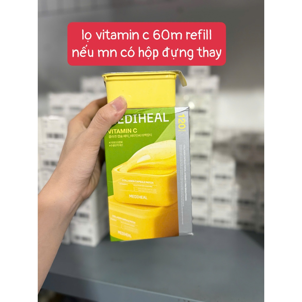 Mặt Nạ Dưỡng Da Mắt Mediheal Retinol/ Vitamin Collagen Capsule Patch 60 Miếng