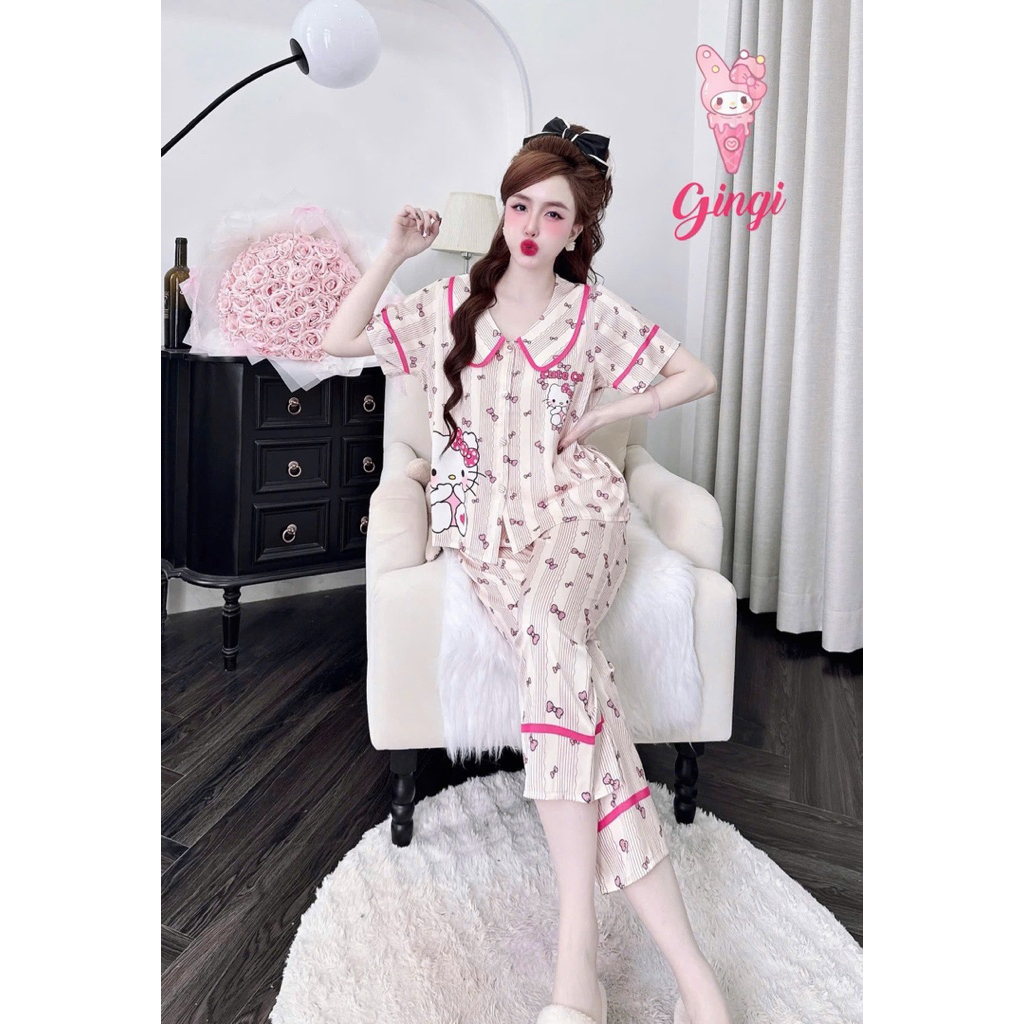[140725]Lửng cổ bèo phom quần 9 tấc,2 túi áo,lụa latin mềm nhẹ mát