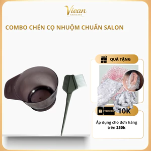 Combo Lược + Chén Nhuộm chuẩn Salon - Dụng Cụ Trợ Nhuộm Tóc Tại Nhà, Tiện Lợi, Tái Sử Dụng Nhiều Lần