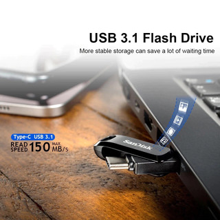 USB 3.2 OTG Sandisk Phone Drive Type-C SDDDC6-G46 32GB / 64GB / 128GB 100MB/s - Bảo hành 5 năm
