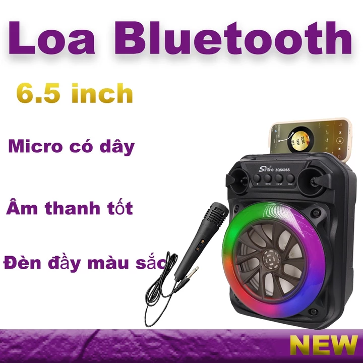 6,5 inch Loa Bluetooth Loa di động Loa ngoài trời Loa Bluetooth không dây dài cắm thẻ thép nhỏ Loa siêu trầm nặng Loa ka