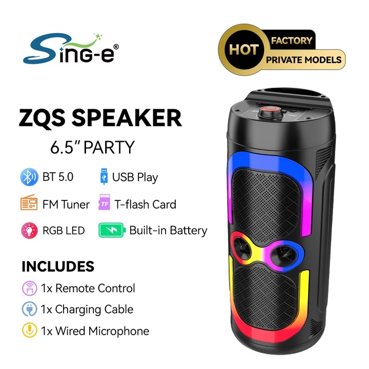 Loa đôi 6,5 inch Loa Bluetooth Loa di động Loa LED Loa karaoke Loa micro – 3