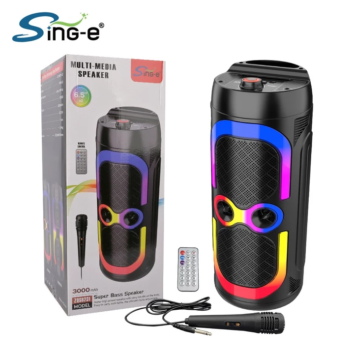 Loa đôi 6,5 inch Loa Bluetooth Loa di động Loa LED Loa karaoke Loa micro – 6