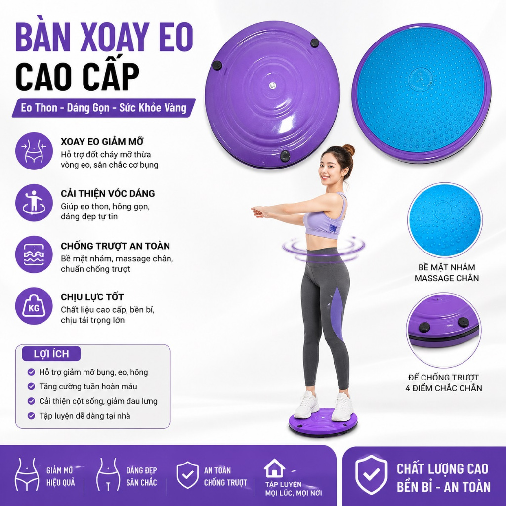 Bàn xoay eo sắt cao cấp giá rẻ, lắc eo Thanh Xuân bằng sắt siêu đẹp, siêu chắc chắn